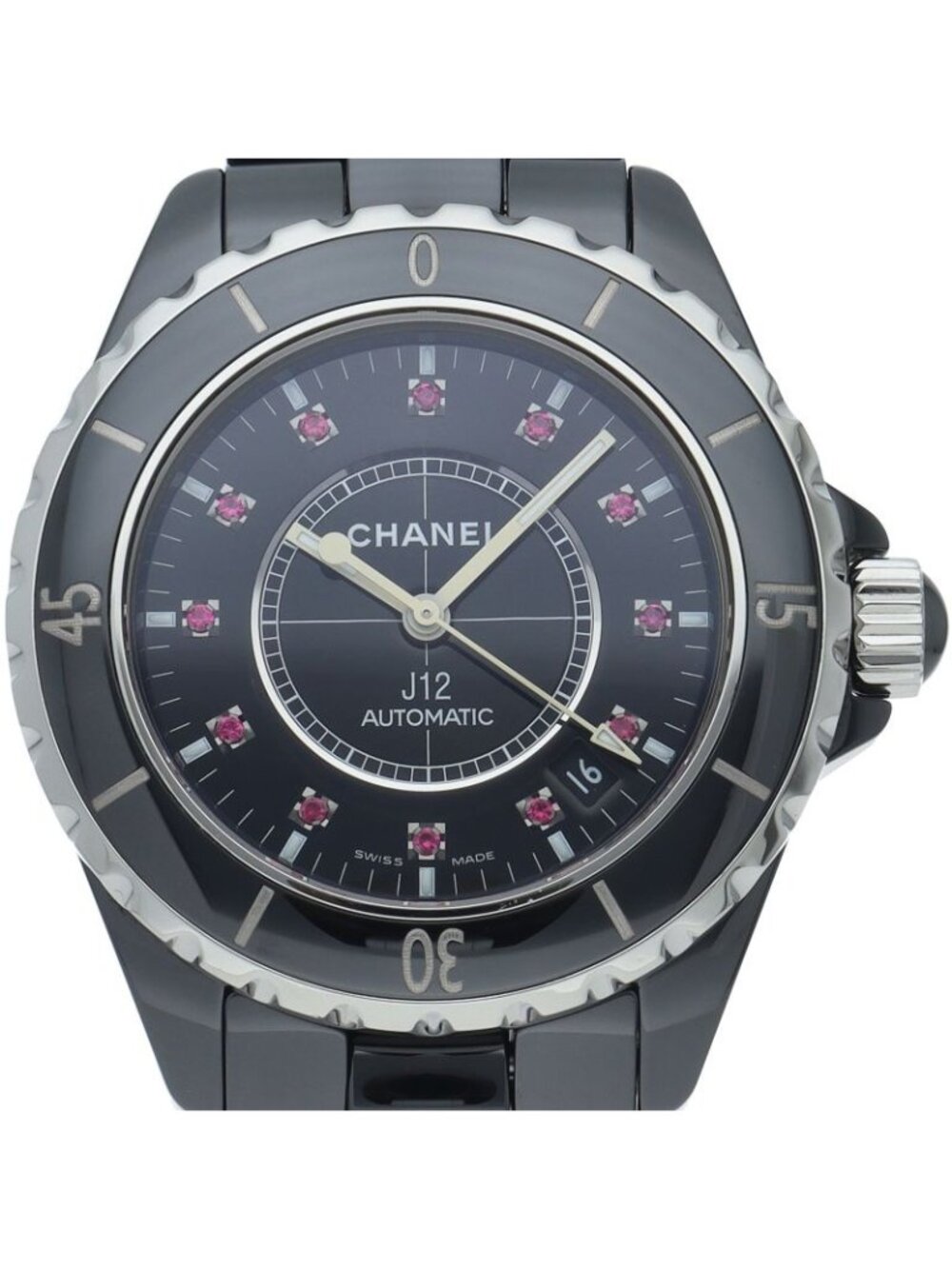 Chanel Watch 38 mm Ruby Auto Depth Box Ceramic Black Finish